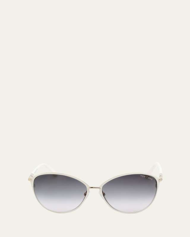 Penelope Gradient Acetate & Metal Round Sunglasses